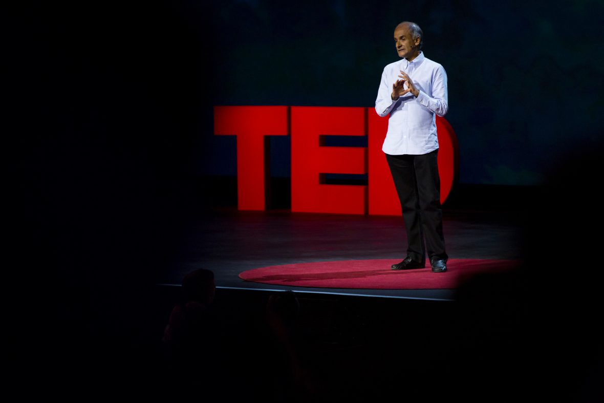 Pico Iyer at the TEDSummit 2016, in Banff, Canada.